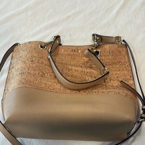 Calvin Klein Tan Tote Bag with Textured Design